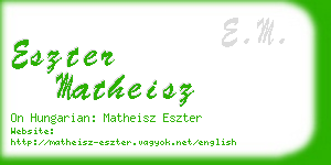 eszter matheisz business card